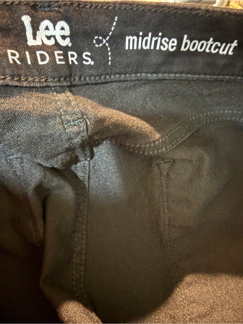 LEE RIDERS Women 18P Black Midrise Bootcut Jeans Comfort Stretch Pants Capsule - Picture 4 of 12